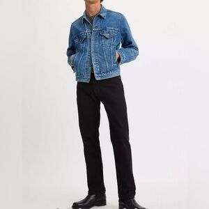 LEVI’S 501 Original Fit Straight Leg Button Fly Faded Black Jeans Men’s 29x34